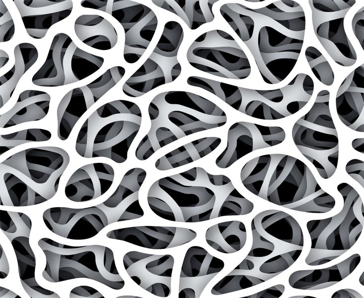 Abstrakte Darstellung von verschlungenen Formen für dekorative Zwecke