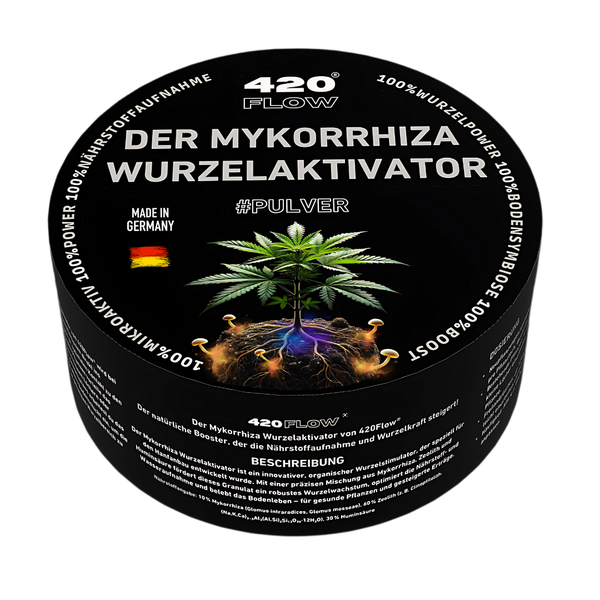 Dose mit 420 Flow Mykorrhiza Wurzelaktivator Pulver zur Förderung des Wurzelwachstums und der Nährstoffaufnahme von Pflanzen