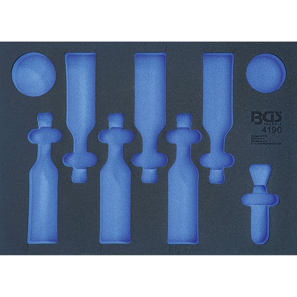 Schaumstoffeinlage für Werkzeugwagen mit Aussparungen für Werkzeugsets von BGS technic.