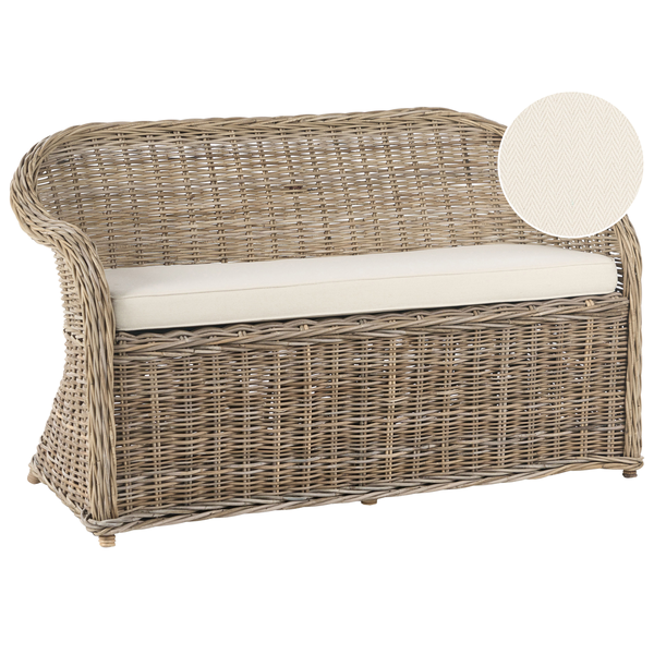 Gartensofa 2-Sitzer SUSUA Rattan Naturfarben