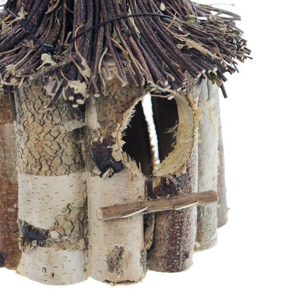 FRANK FLECHTWAREN | Vogelhaus Birke, HOLZ, ca. Ø 20 x 24 cm