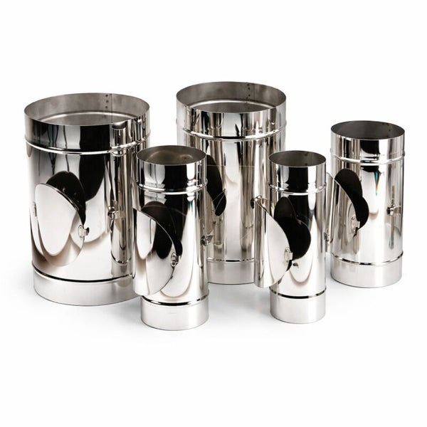 Edelstahlabgasrohre mit Reinigungsöffnung in verschiedenen Größen