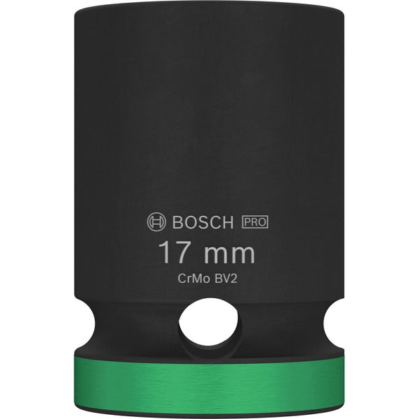 Bosch Pro Steckschlüssel, 17 mm, Chrom-Molybdän-Stahl