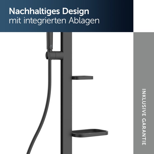 Duschsäule mit integrierten Ablagen