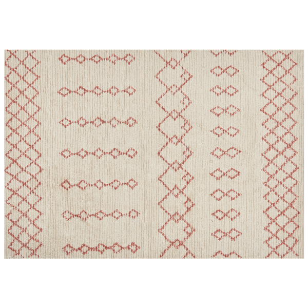Teppich BUXAR Beige 160 x 230 cm Baumwolle