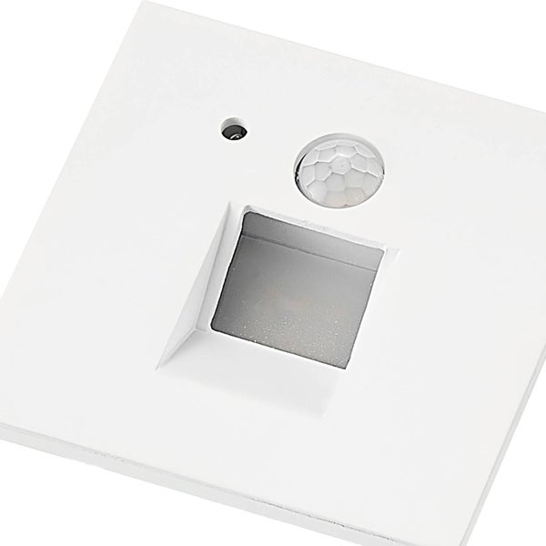 Arcchio LED Wandeinbaustrahler Neru mit Bewegungsmelder (Modern) in Weiß aus Aluminium (1 flammig, ) Wohnzimmerleuchte
