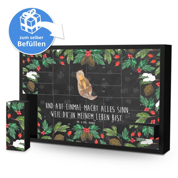 Mr. & Mrs. Panda Befüllbarer Adventskalender Otter Kind - Schwarz