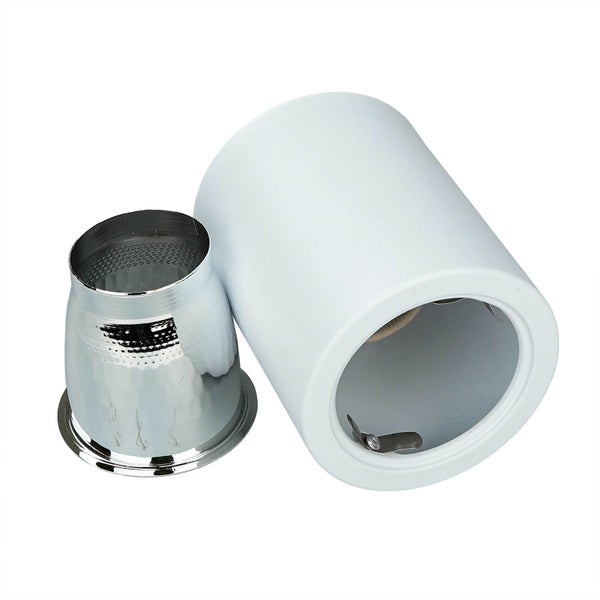 Aufbauleuchte aus Metall mit zylindrischem Lampenschirm