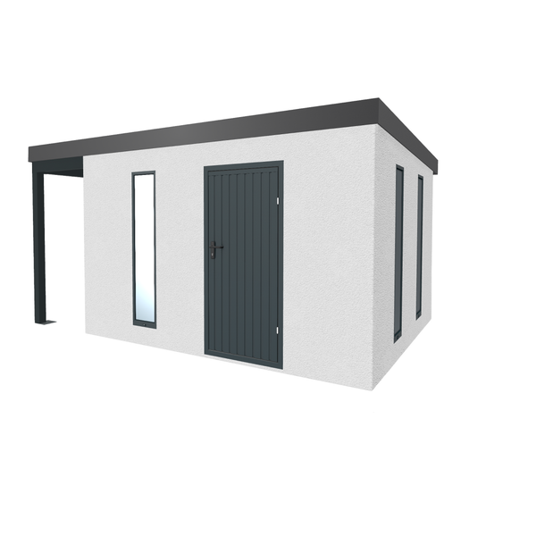 Gartenhaus mit Tür und Fenstern