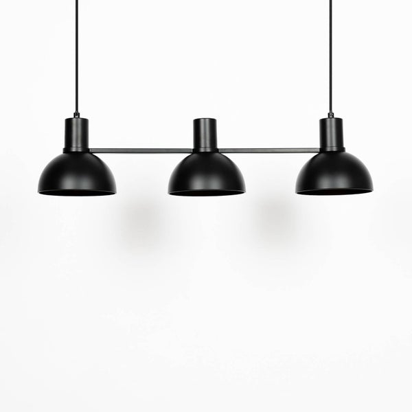 Lucande Pendelleuchte Mostrid (Design, Modern) in Schwarz aus Metall (3 flammig E27) - Design-Hängeleuchte Esstischlampe Hängelampe Hängeleuchte Wohnzimmerleuchte