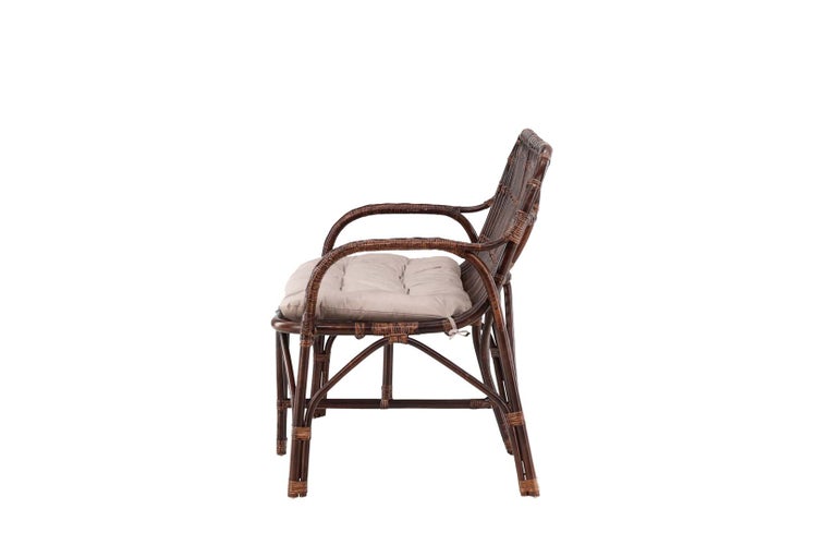 Nella Gartensofa mit Gartenkissen schwarz. 129 X 62 X 93 cm