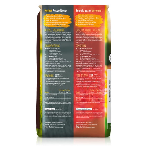 Verdurmax Premium Herbst Rasendünger für einen saftig grünen Rasen im Herbst