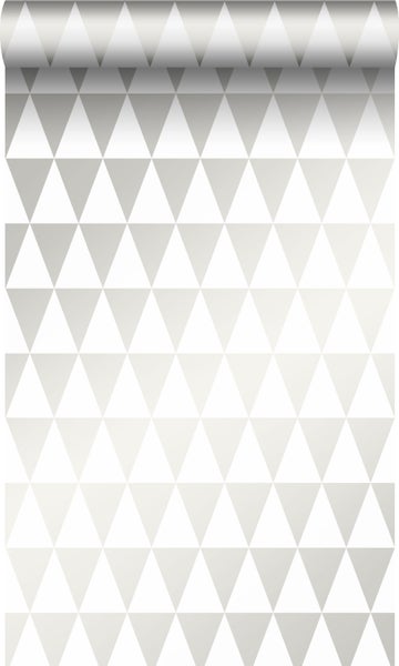 Origin Wallcoverings Tapete grafische Dreiecke Weiß - 53 cm x 10.05 m - 347695