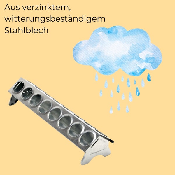 Futterautomat aus verzinktem, wetterbeständigem Stahlblech
