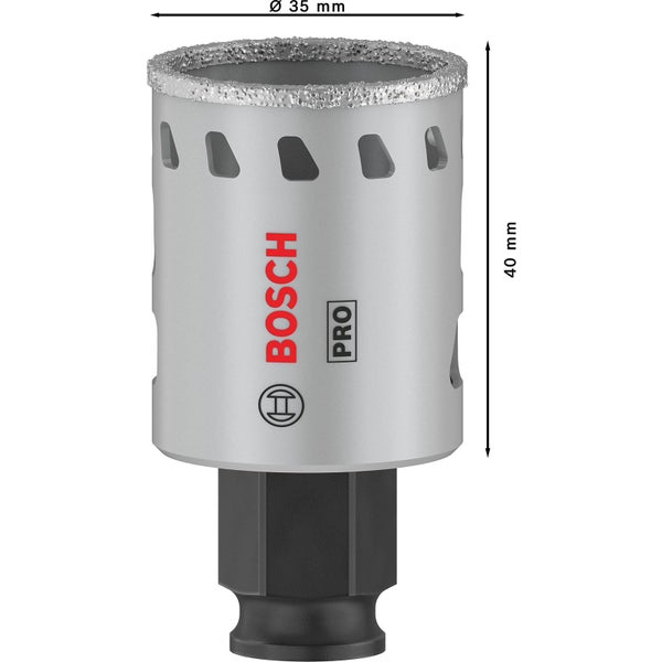 Bosch Pro Diamant-Bohrkrone, Durchmesser 35 mm, Länge 40 mm