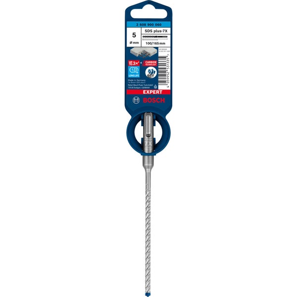 Bosch EXPERT SDS plus-7X Hammerbohrer mit 5 mm Durchmesser und 100/165 mm Länge