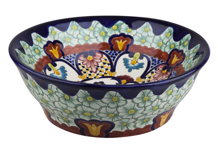 Keramikschale mit Blumenmuster