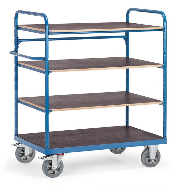 Etagenwagen mit vier Ebenen und Rädern
