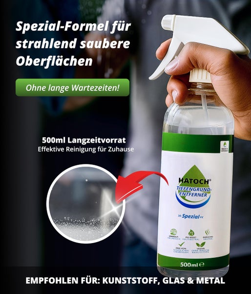 Hatoch Tiefengrundentferner 500 ml Sprühflasche für Kunststoff, Glas und Metall