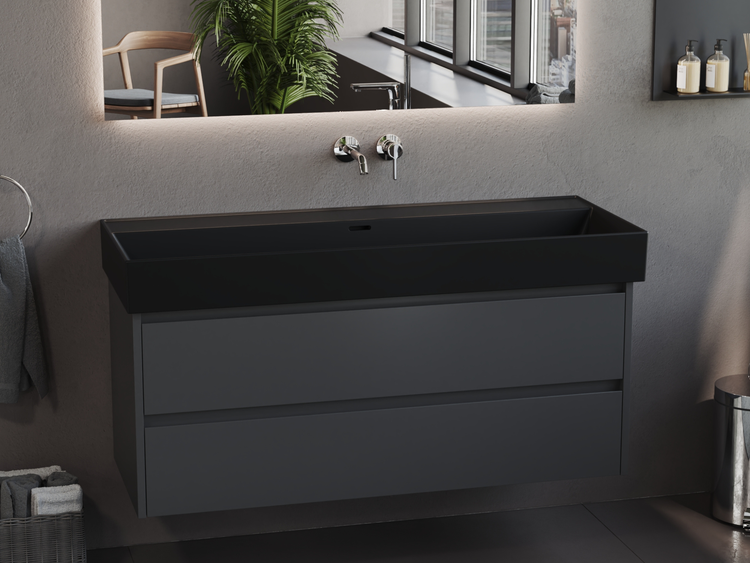 Badezimmer Waschtischunterschrank mit Waschbecken und zwei Schubladen