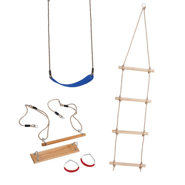 WICKEY Schaukel Zubehör Set - Accessoires für Schaukel, Spielturm, Klettergerüst und Garten Spielgeräte