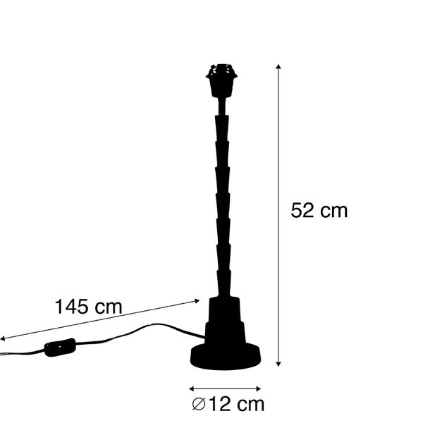 Art Deco Tischlampe Bronze ohne Schirm - Pisos