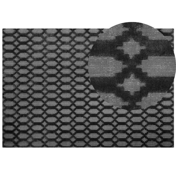 Teppich CIZRE Dunkelgrau 160 x 230 cm Viskose