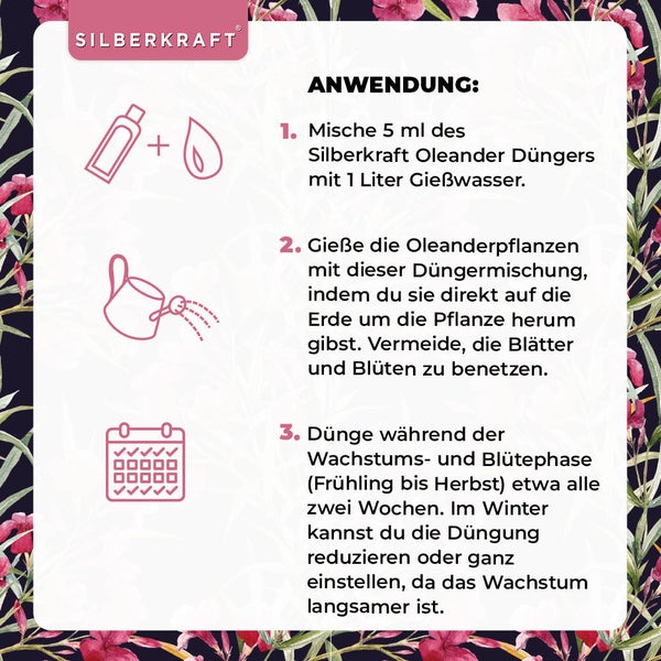 SILBERKRAFT Oleander Dünger – Für gesunde Oleander – 1 Liter