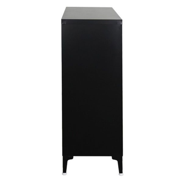 Schmaler schwarzer Schrank mit Beinen