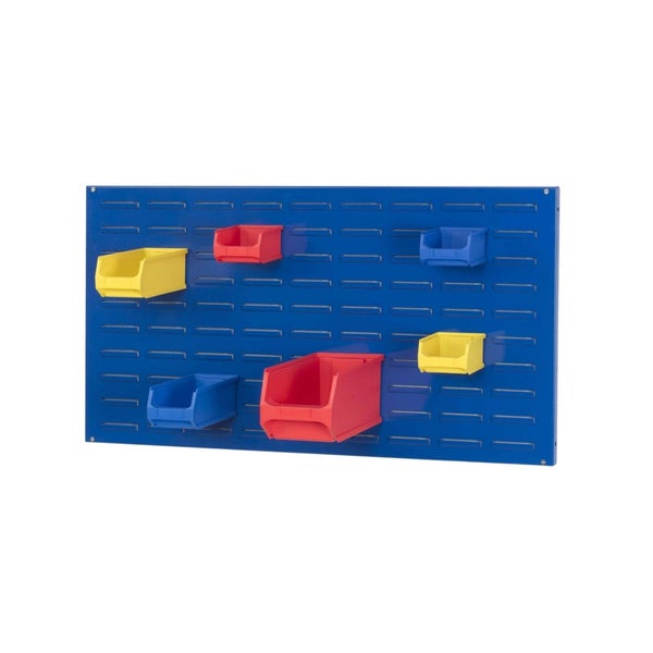 PROREGAL ProfiDrop Systemwagen auf Rollen mit Blauen Systemplatten und ohne Boxen HxBxT 130 x 100 x 50 cm