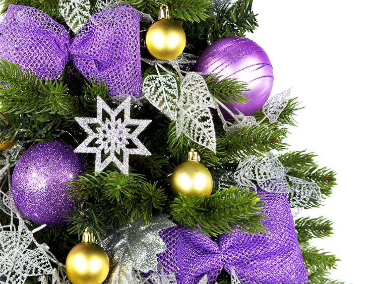 LAALU Dekorierter künstlicher Weihnachtsbaum FIAL POETRY II 60 cm mit LED-Beleuchtung IN FLOWER
