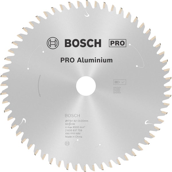 Bosch PRO Aluminium cordless Blatt für Kreissägen 173 x 1,8 x 20 mm - 2608837759