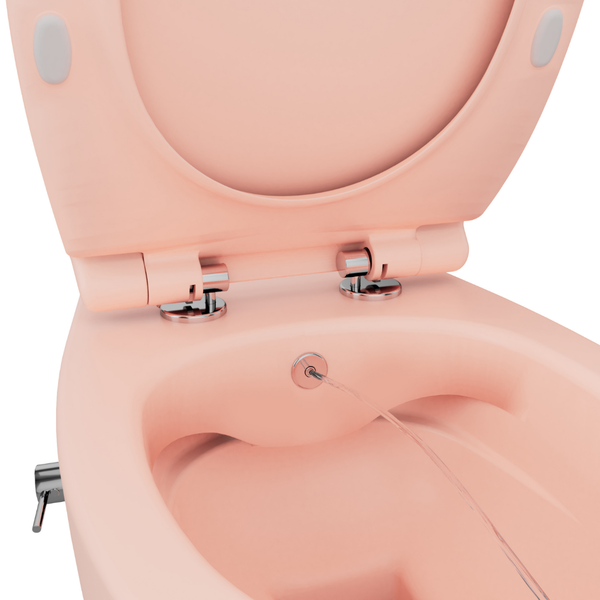 Isvea WC Toilet Badezimmer Wand-WC mit Dusch-WC Lachsrosa mit Softclose-Sitz