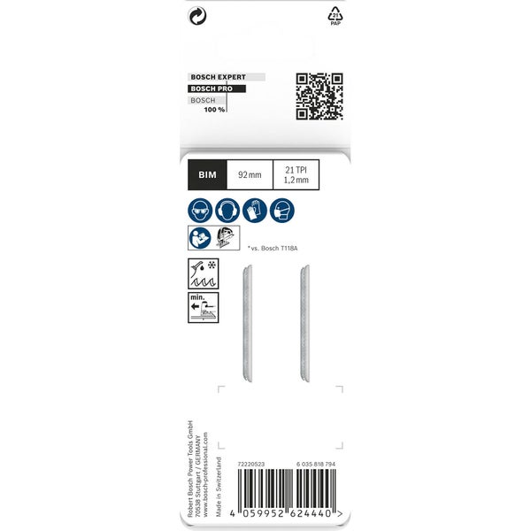 Bosch PRO Metal medium T121AFC Stichsägeblatt 92 mm 2-tlg. - 2608655095