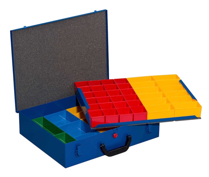 PROREGAL Kleinteilekoffer EuroPlus Pro 44/2L-59 Einsätze HxBxT 10,5 x 44 x 37 cm Blau
