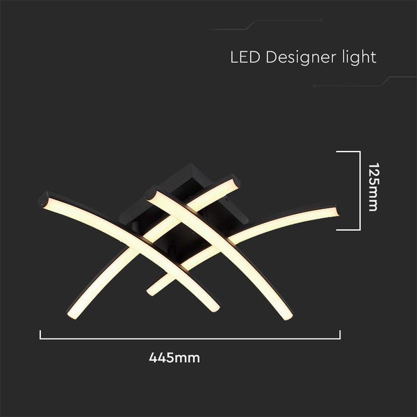 LED Designerlampe mit den Maßen 445 mm x 125 mm