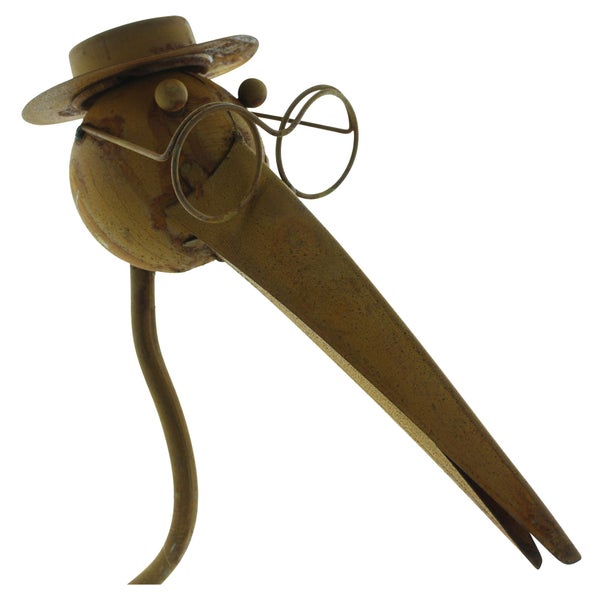FRANK FLECHTWAREN | LED-Vogel Rost, METALL, KUNSTSTOFF, 33 x 14 x 46,5 cm