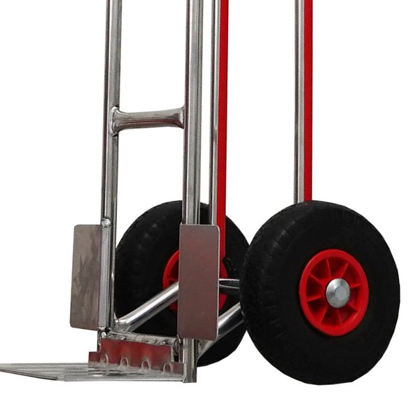 PROREGAL Sackkarre RAGNAR klappbarer Schaufel | HxBxT 117x60x52cm | Tragkraft 250kg | Pannensichere Räder | Aluminium