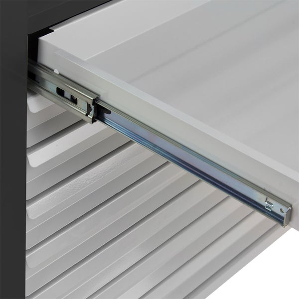 PROREGAL Schubladenschrank Kobra mit 10 Schubladen Gummiauflage HxBxT 90 x 71 x 55 cm Anthrazitgrau Lichtgrau