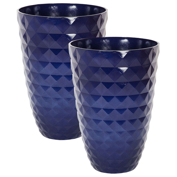 Set mit 2 Blumentöpfen FERIZA 42 cm Marineblau