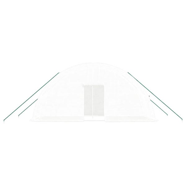Gewächshaus mit Stahlrahmen Weiß 12 m² 6x2x2,85 m