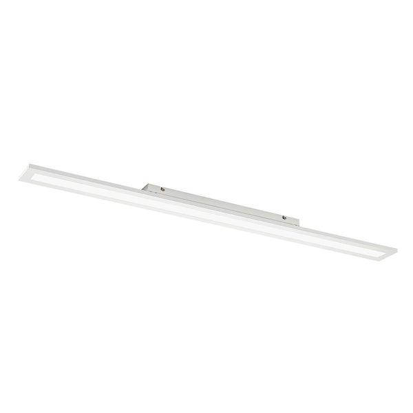 Moderne, flache, rechteckige LED Decken- und Wandleuchte aus Metall mit Kunststoffdiffusor.