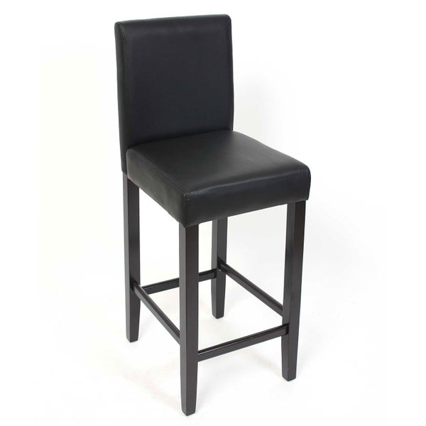 Barhocker mit Sitz und Rückenlehne aus Kunstleder