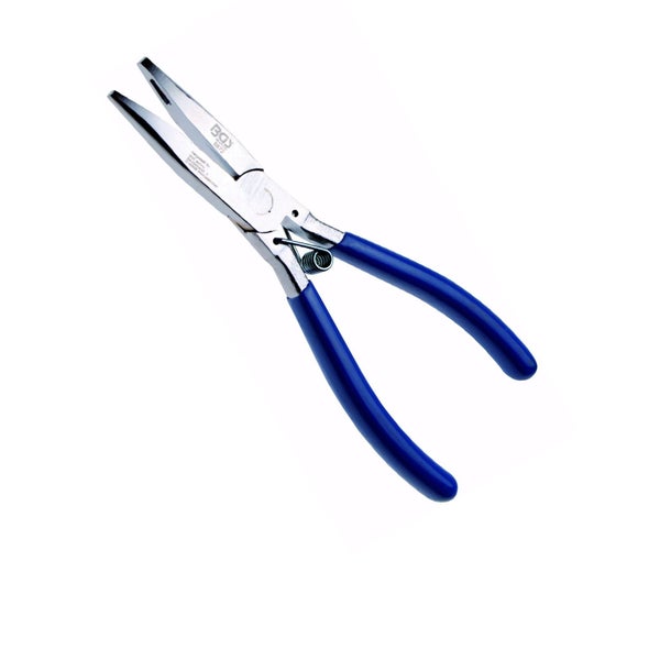 Flachrundzange mit blauen Griffen