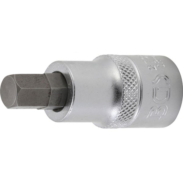 BGS Bit-Einsatz Länge 55 mm Antrieb Innenvierkant 12,5 mm (1/2) Innensechskant 3/8 - 2736