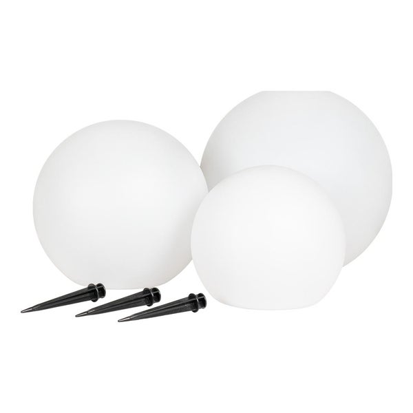 Lifton Lampe Solarlampe LED Satz von 3 weiß. 30 X 30 X 30 cm