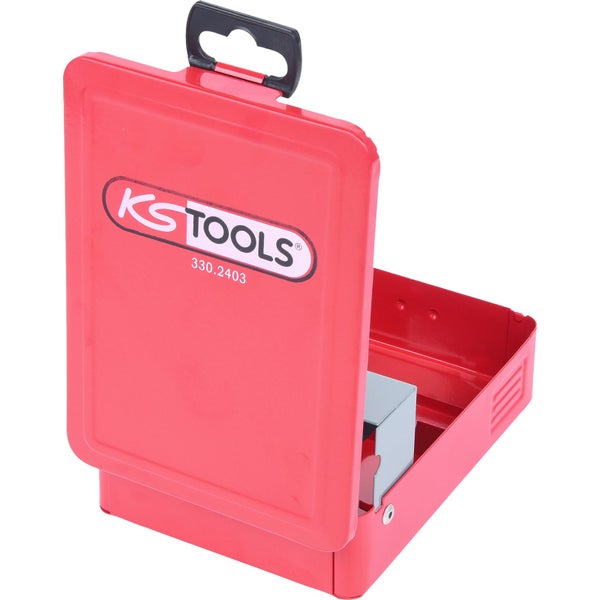 Geöffnete Werkzeugkiste mit KS Tools Logo.