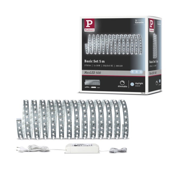 Paulmann LED-Streifen Set, 5 Meter, dimmbar, Tageslicht