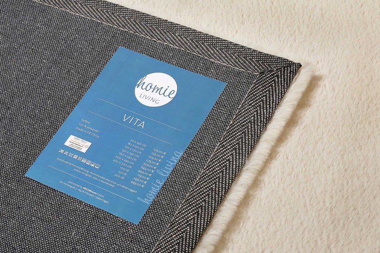 Teppich Creme Beige kuschelig & flauschig Vita Homie Living 70x140 cm