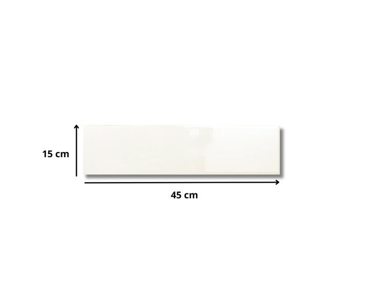 Feinsteinzeug Wand- und Bodenfliese Casa Creme 15x45x0,75 cm glasiert poliert rektifiziert